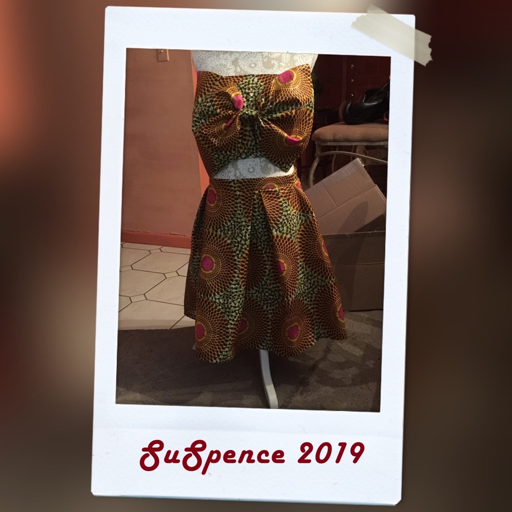 Handmade African 2pc Bow set